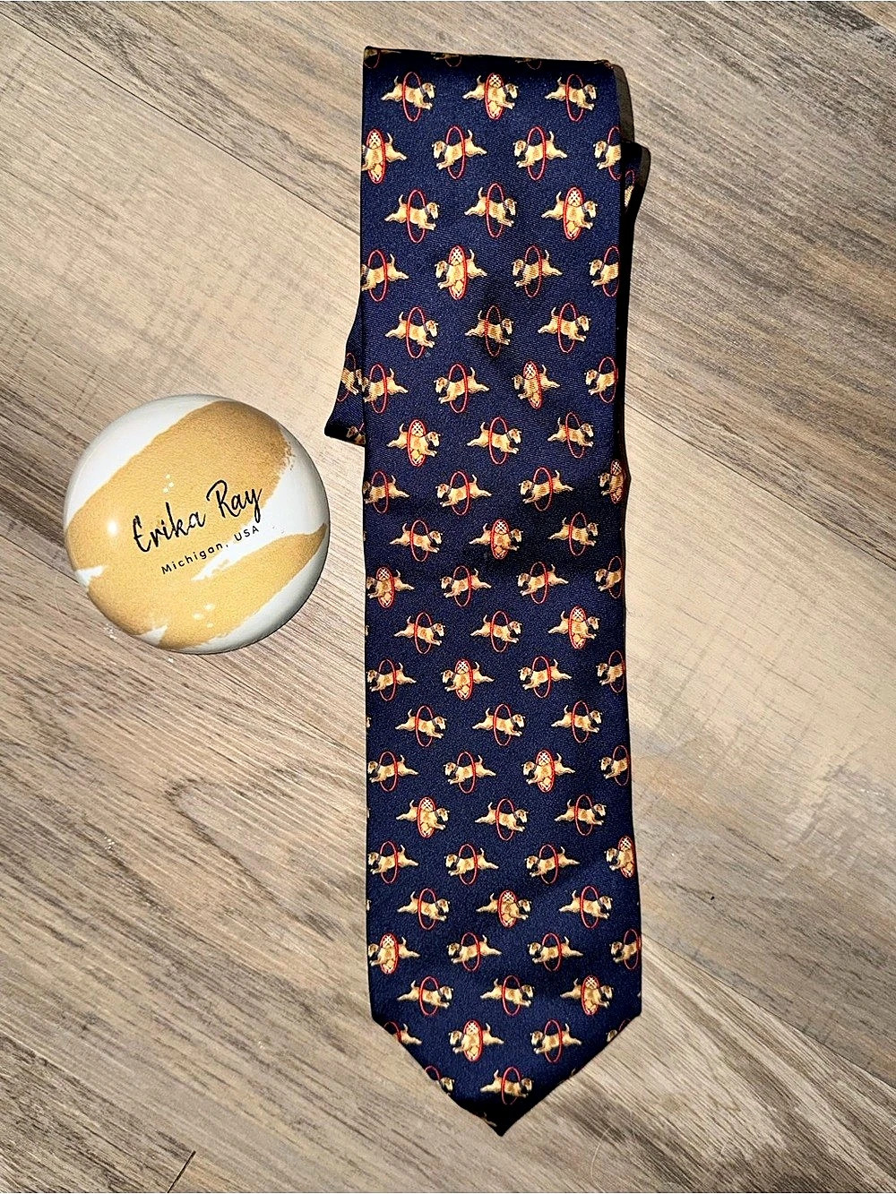 Burberry Vintage Silk Animal Print Tie- GREAT CONDITION